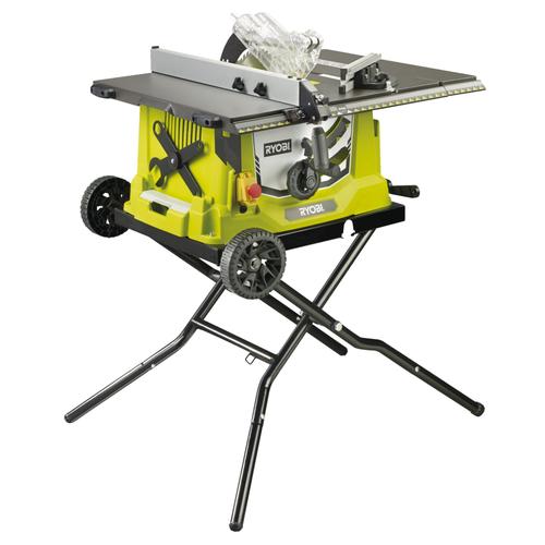 Scie sur table électrique RYOBI 1800W 254mm - piètement rétractable - roues - extension - RTS1800EF-G