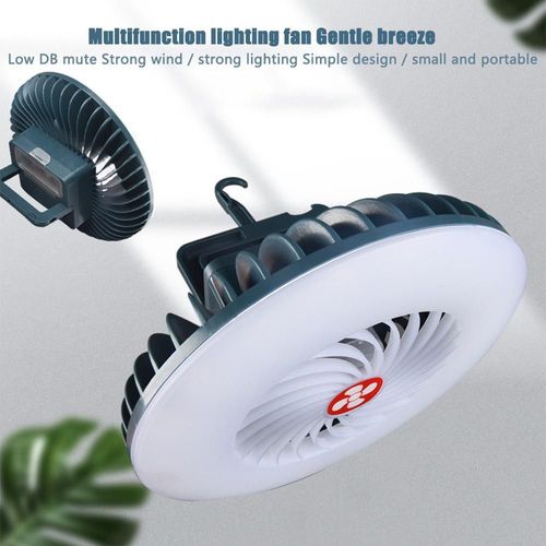 Ventilateur De Tente Aste Multifonctionnel, Lampe De Camping Portable, Chargement Usb, Lampe De Ventilateur, Outil'éclairage'urgence Extérieur