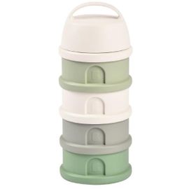 Beaba. Boîte Doseuse. 4 Compartiments. Cotton White / Sage Green