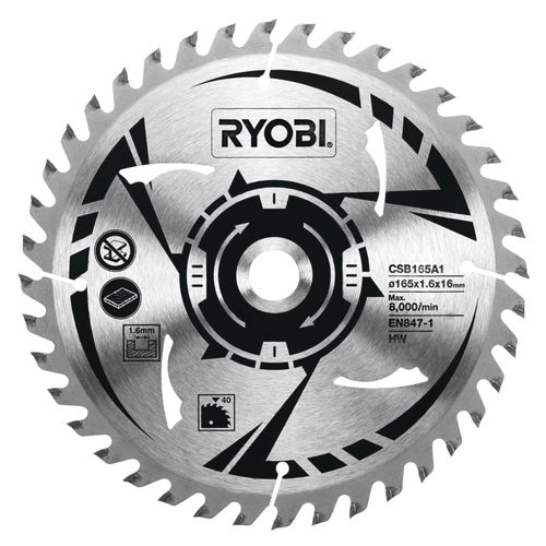 Lame ultra fine RYOBI pour scie circulaire R18CS-0 One+ CSB165A1