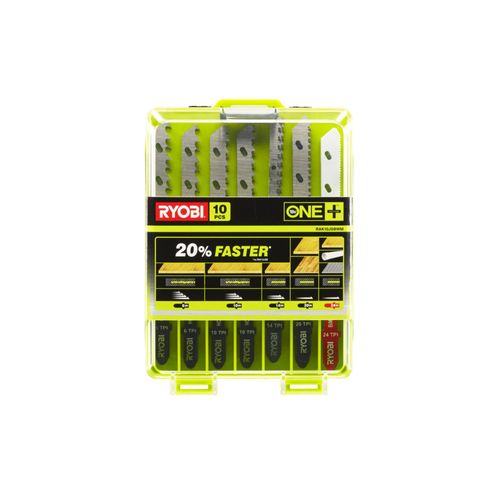 Coffret de 10 lames spéciales pour scie sauteuse RYOBI One+ RAK10JSBWM