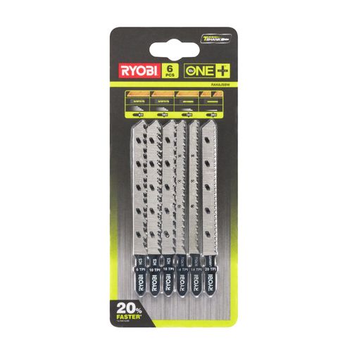 Jeu de 6 lames spéciales pour scie sauteuse RYOBI One+ RAK6JSBW