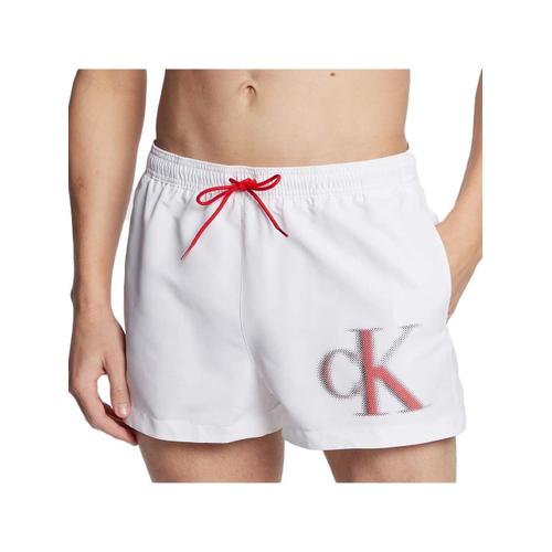 Maillot De Bain Calvin Klein Monogram Homme Blanc