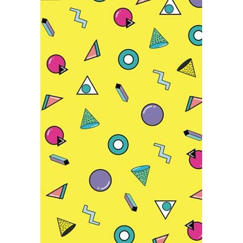 Ugly Books - Yellow 3 Dimensional Shapes Dotty Paper Matte Cover Notebook