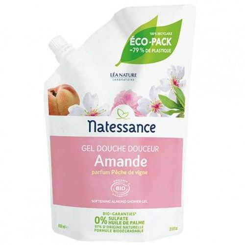 Natessance - Gel Douche Douceur Amande Parfum Pêche De Vigne 650 Ml 