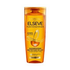L'oréal Paris - Elseve Huile Extraordinaire Shampoing Nutrition Éclat Enrichi En 6 Huiles De Fleurs Rares Cheveux Secs 250 Ml 