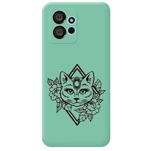 Coque Turquoise Redmi Note 12 4g Chat Fleur