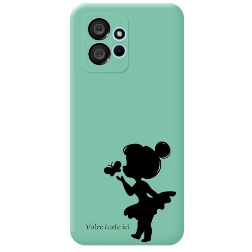 Coque Turquoise Redmi Note 12 4g Fee Et Papillon