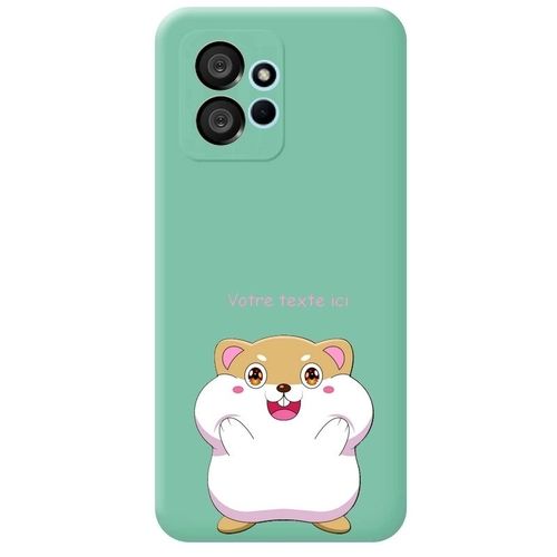 Coque Turquoise Redmi Note 12 4g Hamster Kawaii Avec Votre Texte