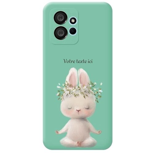 Coque Turquoise Redmi Note 12 4g Lapin Yoga Personnalisee