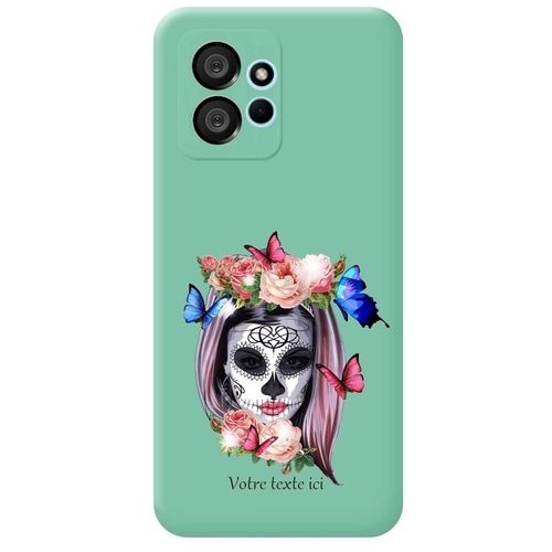 Coque Turquoise Redmi Note 12 4g Mort Mexicaine Calavera Papillon
