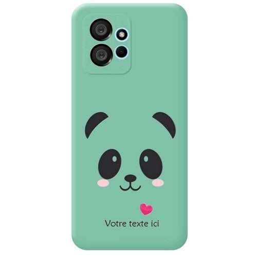 Coque Turquoise Redmi Note 12 4g Panda Coeur Personnalisee