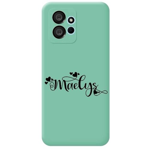 Coque Turquoise Redmi Note 12 4g Avec Votre Prenom 26 Petit Coeur