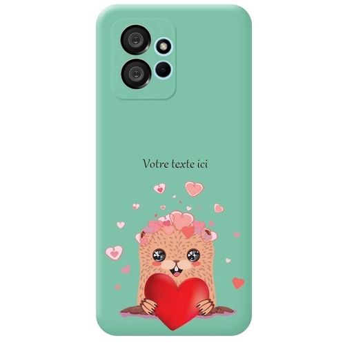 Coque Turquoise Redmi Note 12 4g Taupe Saint Valentin Et Coeur