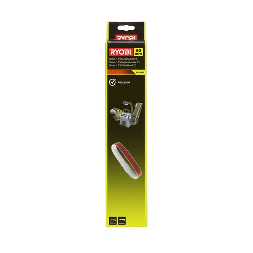 5 bandes abrasives RYOBI 50x686mm pour touret à meuler - grain 80 BSS50A5