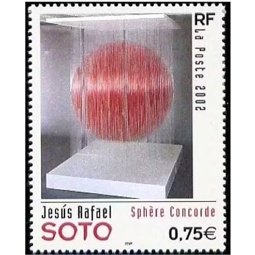 France 2002, Très Beau Timbre Neuf** Luxe Yvert 3535, La Sphère Concorde Par Jesus Rafael Soto.