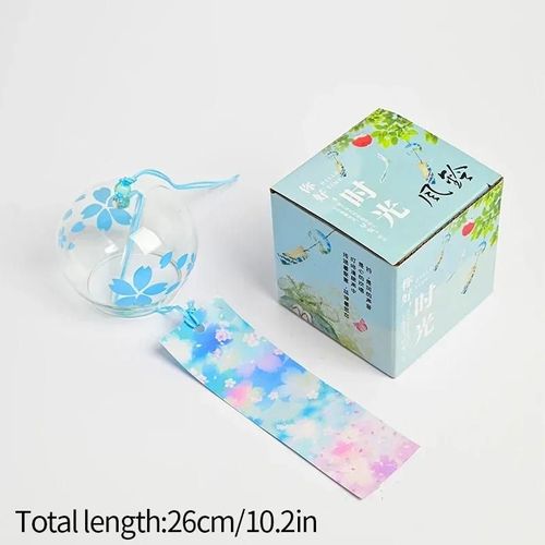 Sakura Glass Wind-Pendentif Transparent Avec Cloche Tournante,Ornement De Style Japonais,Cadeau D'anniversaire Tendance - Type S8