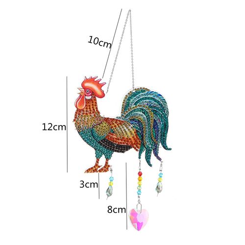 5d Crystal Bead Diamond Painting,Coq Wind,Trendy E Pendant,Crystal Bead Embroidery,Cour Garden Decoration - Type Cock 043