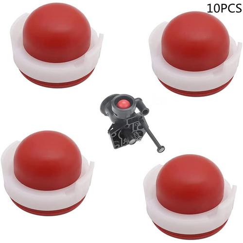 10Pcs Pompe d'amorçage compatible avec Briggs & Stratton 694394 494408 poire carburateur tondeuse débroussailleuse tracteur(Rouge)