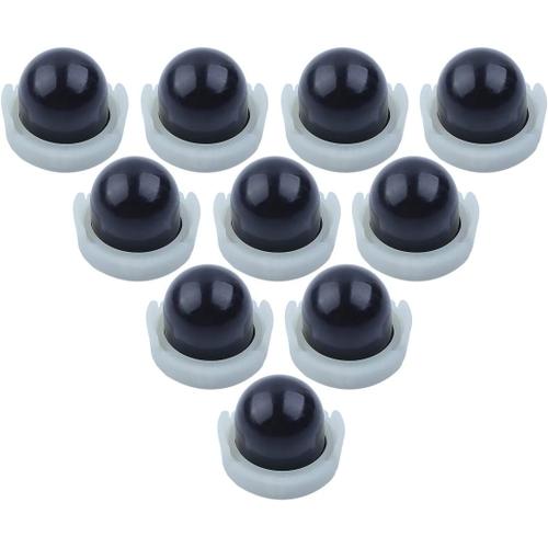 10Pcs Pompe d'amorçage compatible avec Briggs & Stratton 694394 494408 poire carburateur tondeuse débroussailleuse tracteur(Noir)