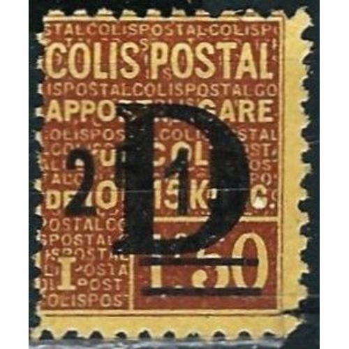 France 1938, Beau Timbre Pour Colis Postal Yvert 129, Apport En Gare, 1f50 Brun Sur Jaune, Avec Double Surcharge, "2f15" Et D, Neuf*