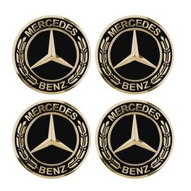 4x Cache Moyeux Centre Roue Mercedes class A,B,C,E,S,SLK,AMG - Bleu Nuit  75mm