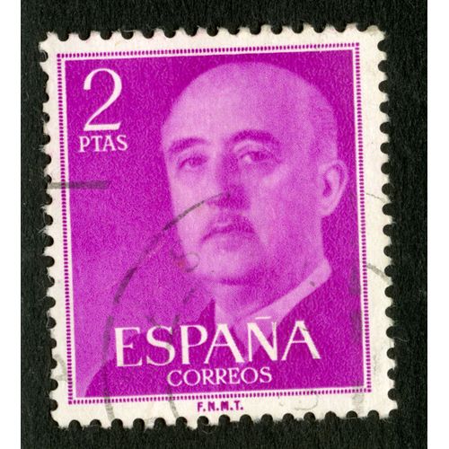 Timbre Oblitéré Espana, Correos, 2 Ptas