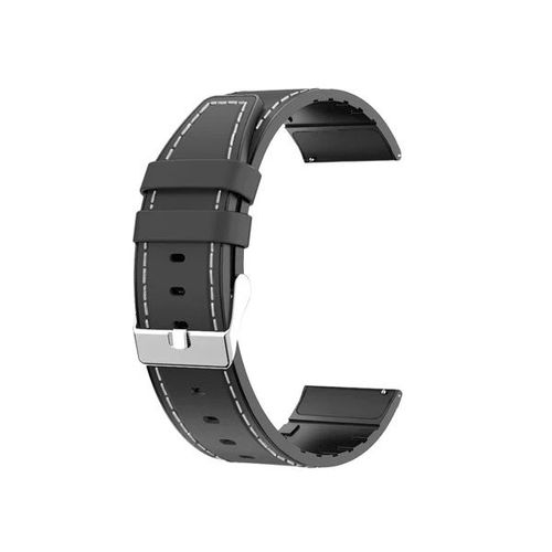 Bracelet En Cuir De Silicone De Qualité Supérieure Phonecare Pour Garmin Vivomove Style - 42mm - Marron Noir