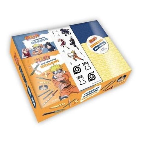 Origami Naruto 100% Ninja ! - Avec 1 Poster, Des Stickers, 30 Grandes Feuilles Origami, 30 Petites Feuilles Origami, 1 Livre Documentaire Et 1 Livre De Pas-À-Pas