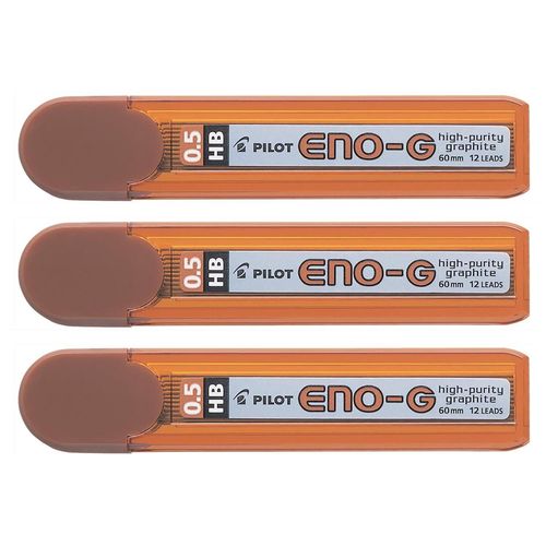 Pilot Lot De 3 Etuis 12 Mines Eno Hb 0.5 Mm
