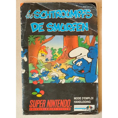 Mode D'emploi Les Schtroumpfs Super Nes Super Nintendo Instruction Manual