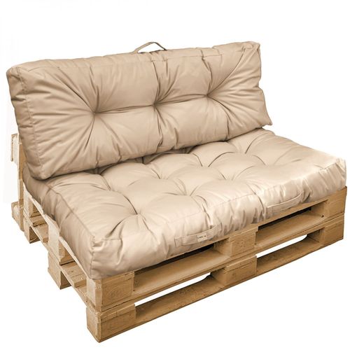 Linxor - Kit De Coussins Et Assise Capitonnés Pour Palette - Beige