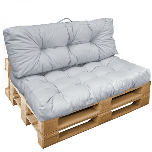 Linxor - Kit De Coussins Et Assise Capitonnés Pour Palette - Gris Clair