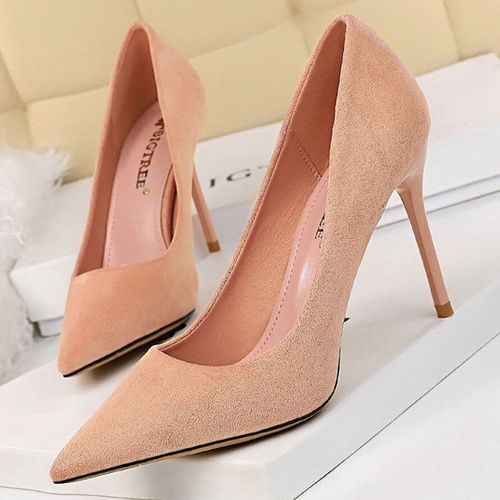 Bigtree-Escarpins En Daim À Talons Hauts Pour Femme,Chaussures De Bureau À La Mode,Escarpins De Base,Grande Taille 42 43,