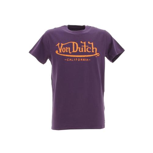 Tee Shirt Manches Courtes Von Dutch T-Shirt Von Dutch Life Homme Violet