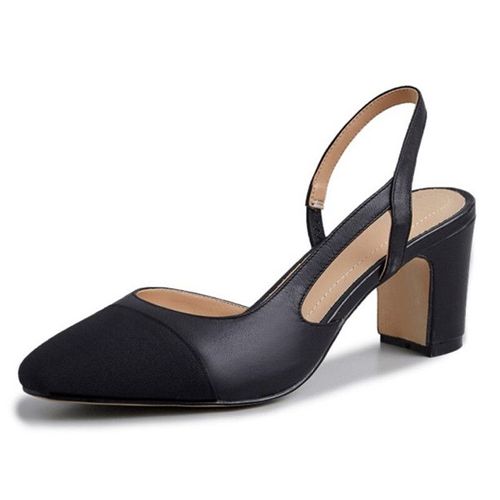 Meotina-Escarpins À Talons Bas En Cuir Véritable Pour Femme,Chaussures À Bout Carré,Design De Marque,Taille 40,2023