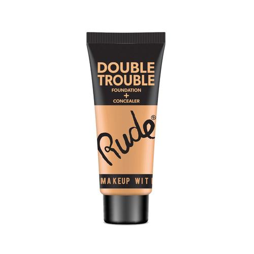 Rude Cosmetics - Rude Double Trouble Foundation + Concealer - Linen Fond De Teint Fond De Teint 30 Ml 