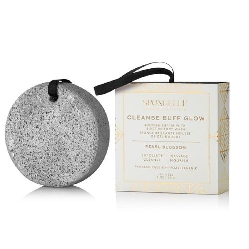Spongelle - Pearl Blossom Body Wash Infused Buffer (3oz) Silver Eponge Brillante Infusée De Gel Douche 1 Unité 
