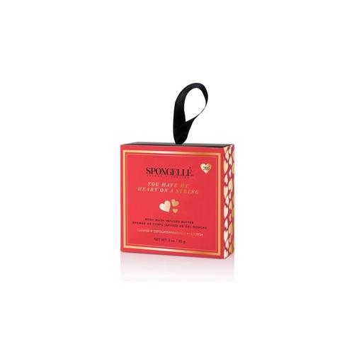Spongelle - Boxed Heart On A String - Camelia Rose (14+ Uses) Eponge De Corps Infusée Gel Douche 1 Unité 