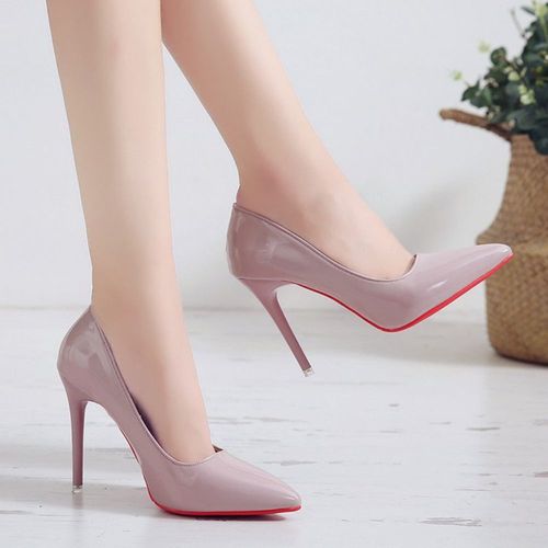 Chaussures Chaussures Talons Aiguilles En Cuir Verniescarpins Pointuschaussures De Travail Professionnellesnoircoréensexysimplepetitfraisdocument Nude