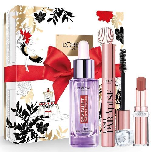 L'oréal Paris - Coffret De Noël - L'oréal Paris Cadeau Luxe Femme ? Sérum Anti-Rides Mascara Noir Baume À Lèvres 1.0 Unité(S) 1 Unité 