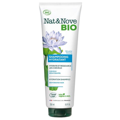 Nat&nove Bio - Shampooing Hydratant Certifié Bio Cheveux Déshydratés 250 Ml 