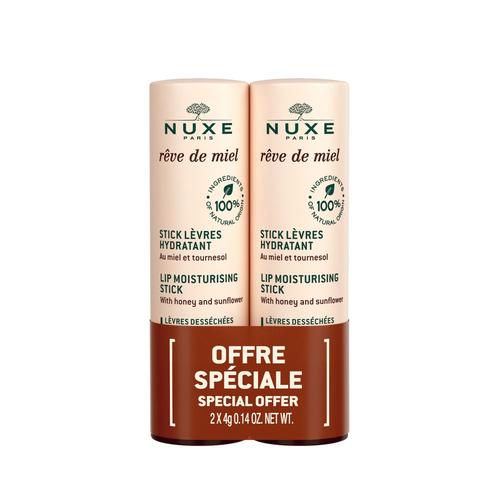 Nuxe - Duo Sticks À Lèvres Hydratants Rêve De Miel 2x4g Sticks 1 Unité 