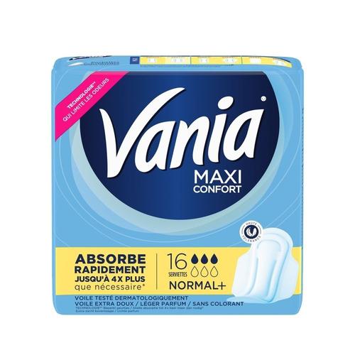 Vania - Serviettes Hygiéniques, Maxi Confort, Normal+, 16 16 Un 