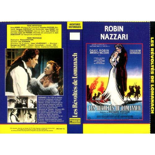 Jaquette Pour V H S - " Les Révoltés De Lomanach " : Dany Robin / Amadeo Nazzari - " L' Amant " : Jane March / Tony Leung
