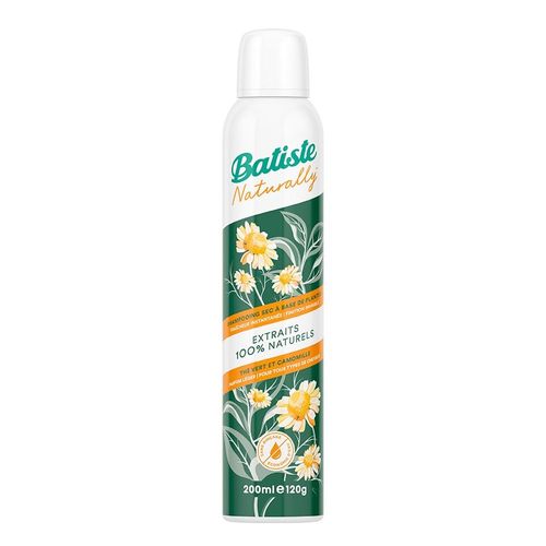 Batiste - Shampooing Sec Naturally Thé Vert Et Camomille 200 Ml 