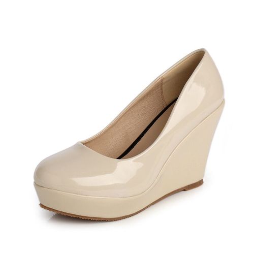 Chaussures Lihuamaochaussures Escarpins Roses En Cuir Verniespadrilles Compenséesplateformetalons Hautstravailixmariagepour Femme