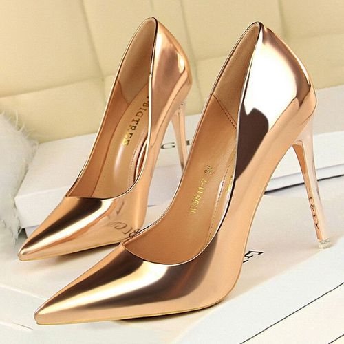 Bigtree-Escarpins En Cuir Verni Pour Femmes,Chaussures À Talons Hauts,Escarpins De Base,Chaussures De Mariage,Talons Aiguilles,Grande Taille 43
