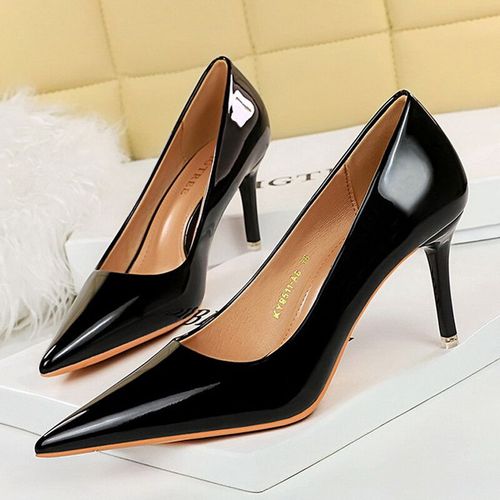 Bigtree-Chaussures En Cuir Verni Pour Femme,Escarpins À Talons Aiguilles,Chaussures De Mariage Rouges,10.5 Cm,Patients,2021