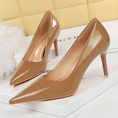 Bigtree-Chaussures En Cuir Verni Pour Femme,Escarpins À Talons Aiguilles,Chaussures De Mariage Rouges,10.5 Cm,Patients,2021